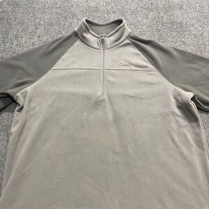 Cabela's 1/4-Zip Fleece Pullover Two-Tone Grey Color